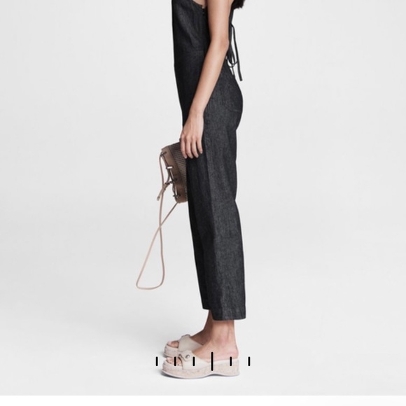 Rag and Bone Denim Tie Jumpsuit- Size Large - Picture 3 of 9